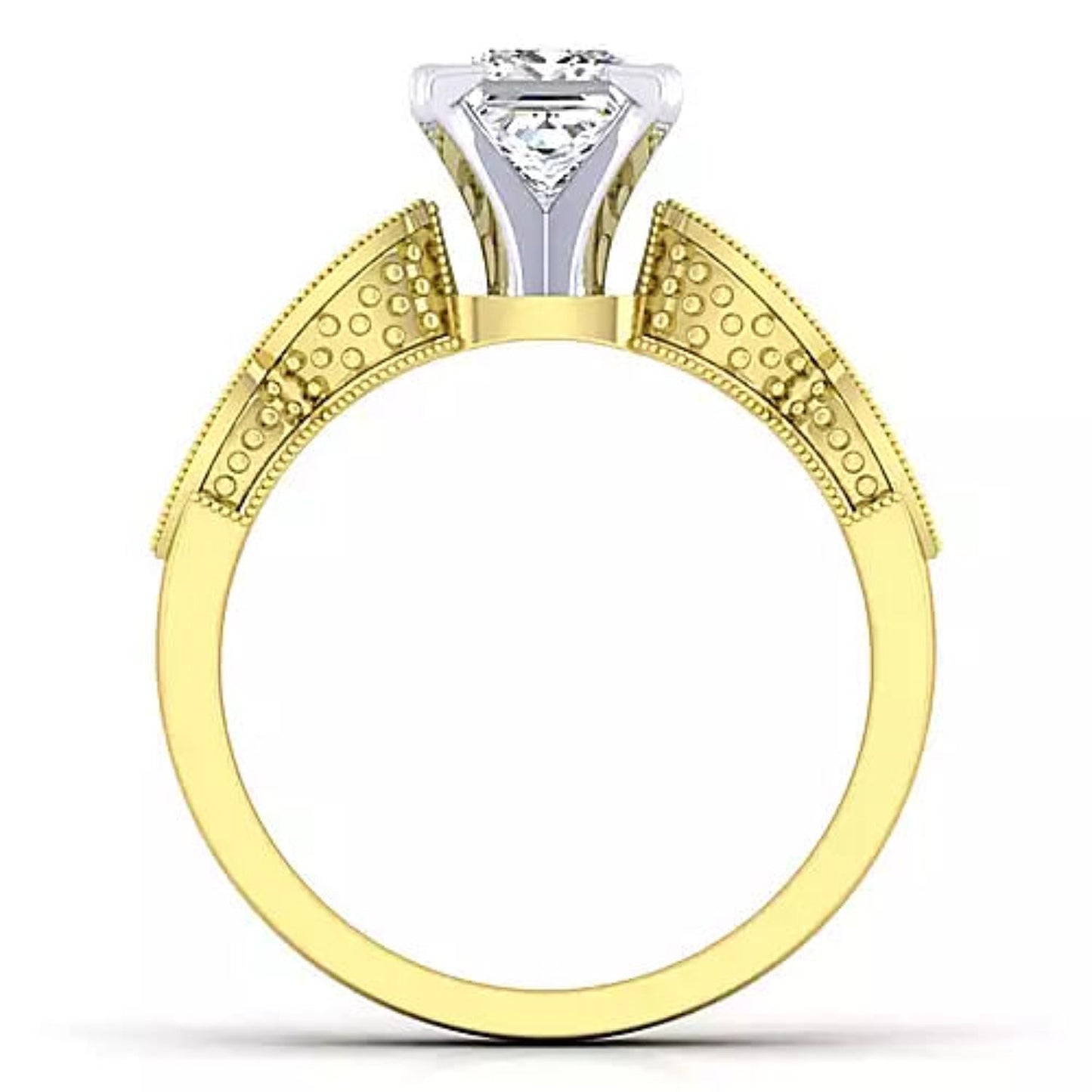 Gabriel & Co. "Clara" Vintage Style Diamond Engagement Ring