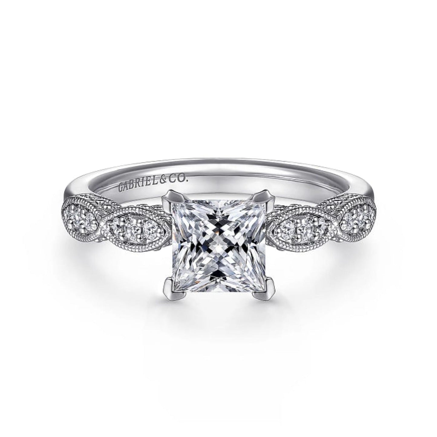 Gabriel & Co. "Clara" Vintage Style Diamond Engagement Ring