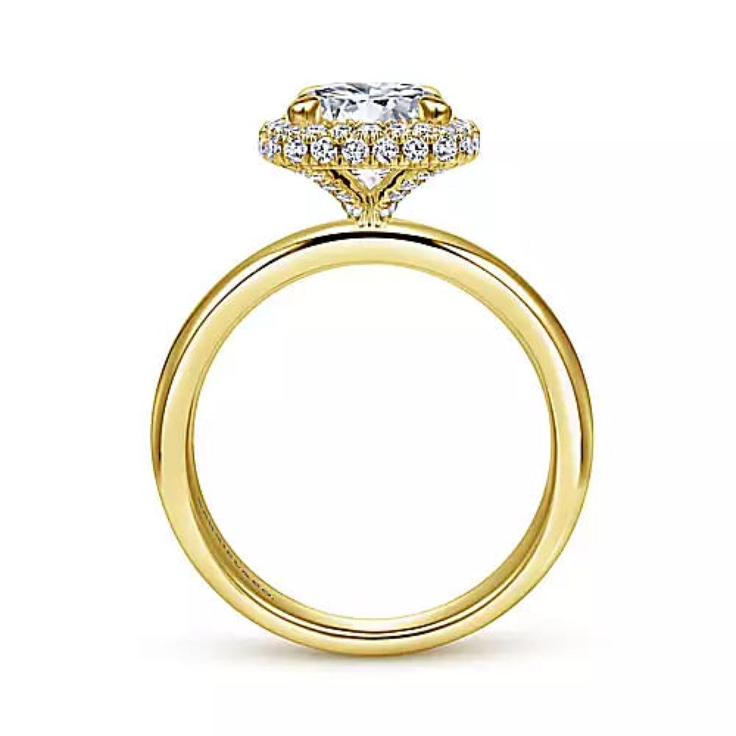 Gabriel & Co. "Graham" Cushion Halo Diamond Engagement Ring