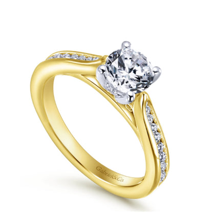 Gabriel & Co. "Hannah" Diamond Channel Set Engagement Ring