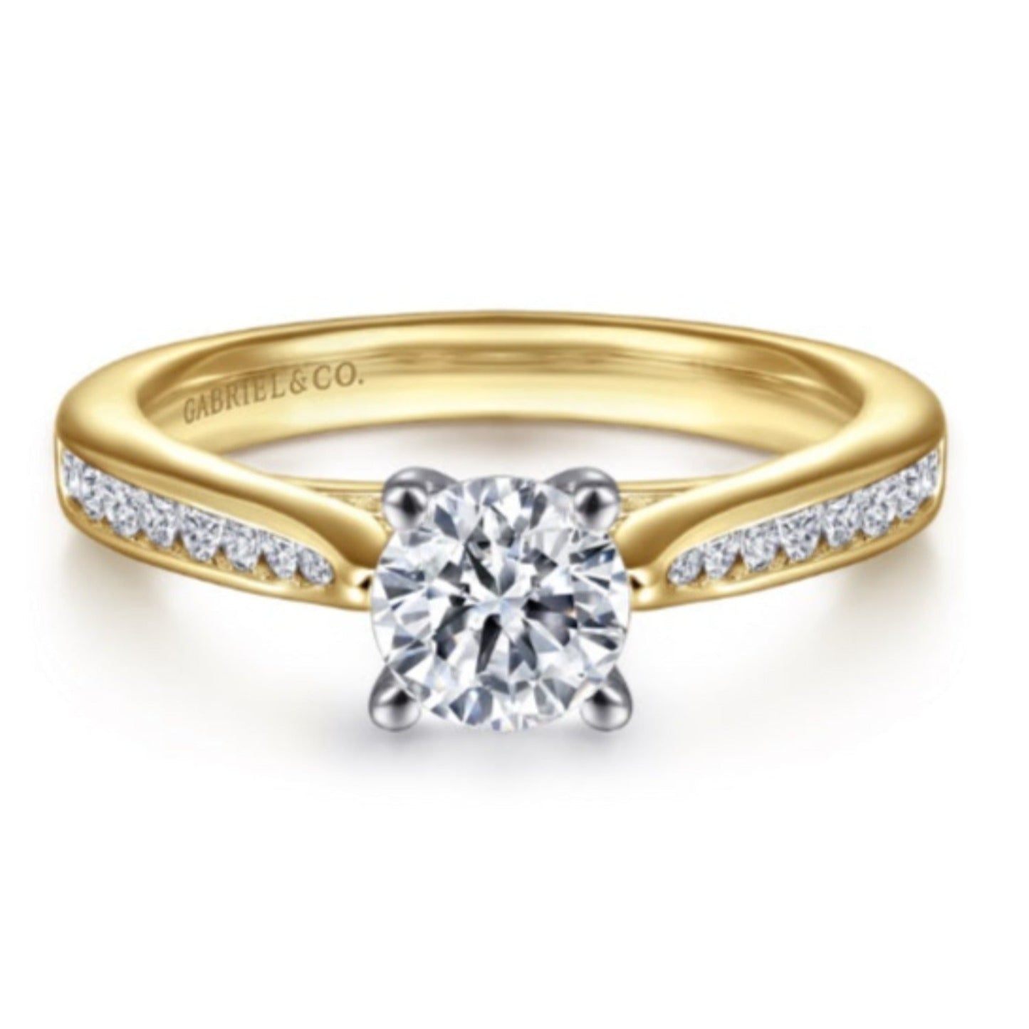 Gabriel & Co. "Hannah" Diamond Channel Set Engagement Ring