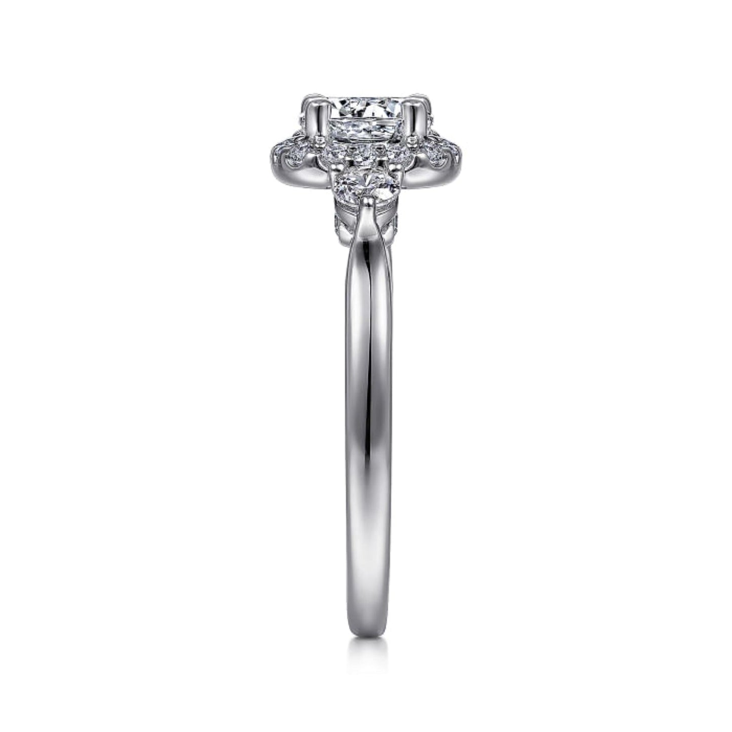 Gabriel & Co. "Martine" Cushion Halo Diamond Halo Engagement Ring