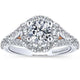Gabriel "Fiona" Split Shank Diamond Halo Engagement Ring