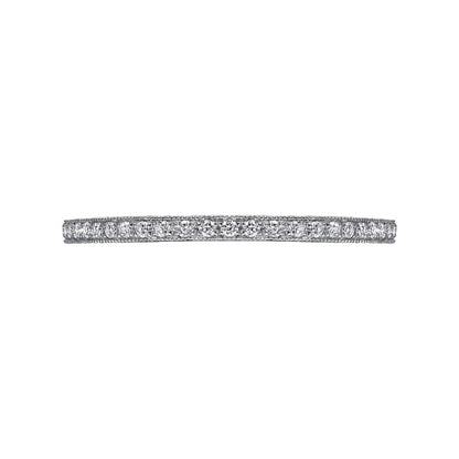 Gabriel & Co. Hand Carved Stackable Wedding Band