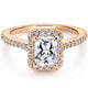 Gabriel Kelsey Emerald Cut Halo Diamond Engagement Ring