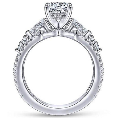 Gabriel "Lina" Wide Split Shank Diamond Engagement Ring