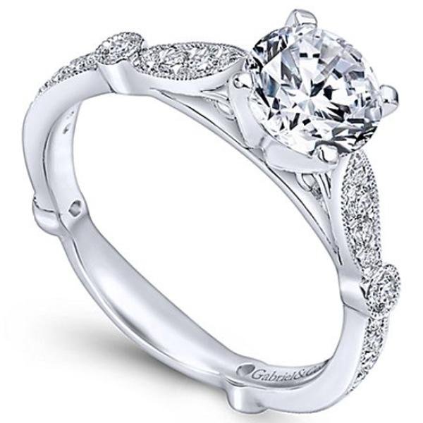 Gabriel "Mabel" Vintage Style Diamond Engagement Ring