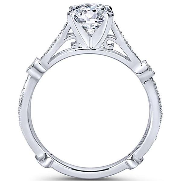 Gabriel "Mabel" Vintage Style Diamond Engagement Ring