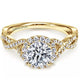 Gabriel "Marissa" Twist Diamond Halo Engagement Ring