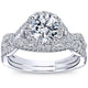 Gabriel "Marissa" Twist Diamond Halo Engagement Ring