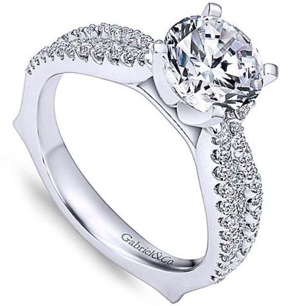 Gabriel "Marley" Intertwining Pave Diamond Engagement Ring