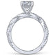 Gabriel "Nia" Pave Twist Diamond Engagement Ring