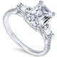 Gabriel "Sheryl" Emerald Cut & Tapered Baguette Diamond Engagement Ring