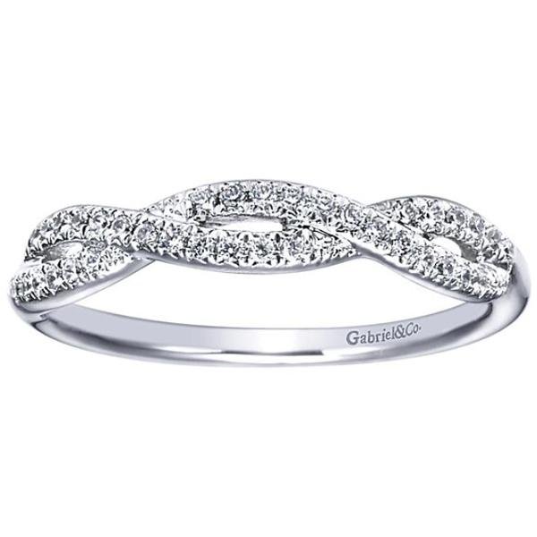 Gabriel Twist Diamond Band Featuring 0.18 Carats Diamonds