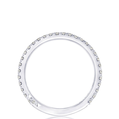 French Pavé Diamond Wedding Band - 2mm