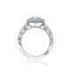 Tacori 18k White Gold Blooming Beauties White Gold Round Diamond Engagement Ring Setting (0.59 CTW)