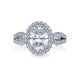 Tacori 18k White Gold Blooming Beauties White Gold Oval Diamond Engagement Ring Setting (0.71 CTW)