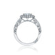 Tacori 18k White Gold Blooming Beauties Round Diamond Engagement Ring Setting (0.9 CTW)