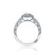 Tacori 18k White Gold Blooming Beauties White Gold Oval Diamond Engagement Ring Setting (1.06 CTW)