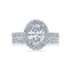 Tacori 18k white Gold Blooming Beauties White Gold Oval Diamond Engagement Ring Setting (0.78 CTW)
