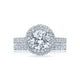 Tacori 18k White Gold Blooming Beauties White Gold Round Diamond Engagement Ring Setting (0.8 CTW)