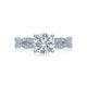 Tacori 18k White Gold Ribbon Round Diamond Engagement Ring Setting (0.36 CTW)