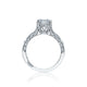 Tacori 18k White Gold Ribbon Round Diamond Engagement Ring Setting (0.36 CTW)