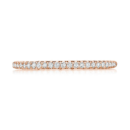 French Pavé Diamond Wedding Band - 1.5mm