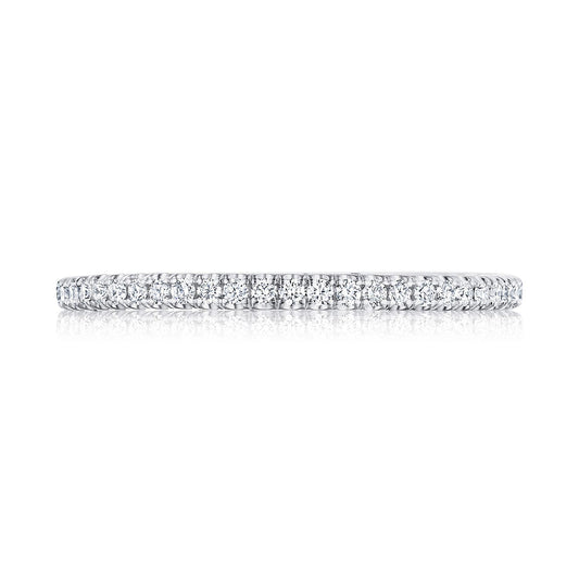French Pavé Diamond Wedding Band - 1.5mm