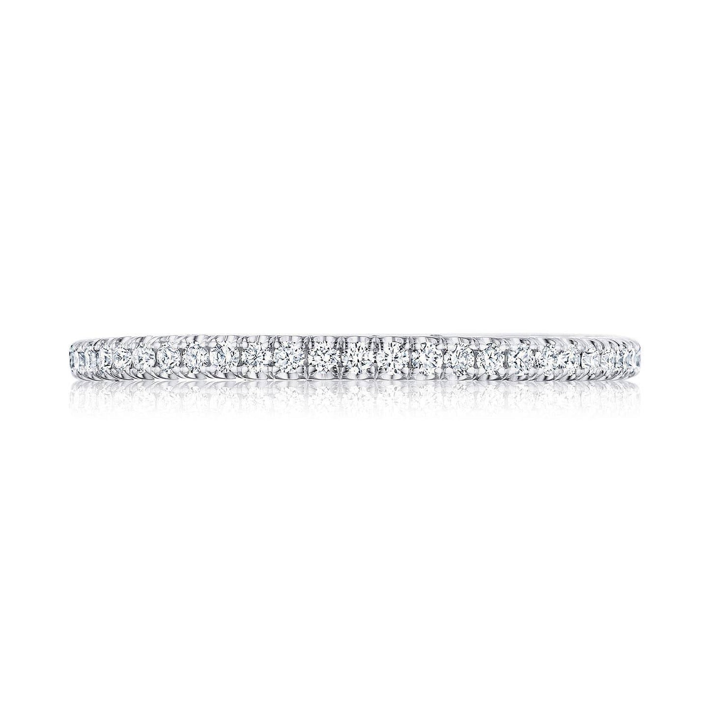 French Pavé Diamond Wedding Band - 2.5mm