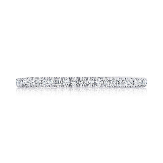 French Pavé Diamond Wedding Band - 2.5mm