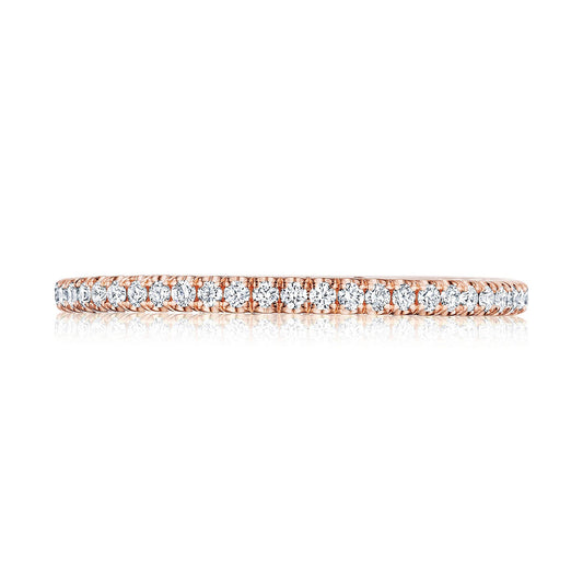 French Pavé Diamond Wedding Band - 1.5mm