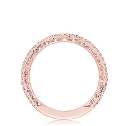 French Pavé Diamond Wedding Band - 1.5mm