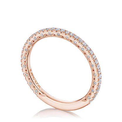 French Pavé Diamond Wedding Band - 1.5mm
