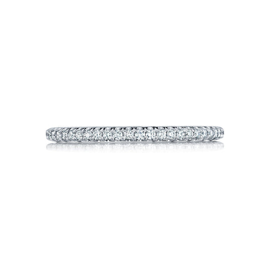 Tacori 18k White Gold Petite Crescent Diamond Wedding Band (0.5 CTW)