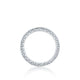 Tacori 18k White Gold Petite Crescent Diamond Wedding Band (0.5 CTW)