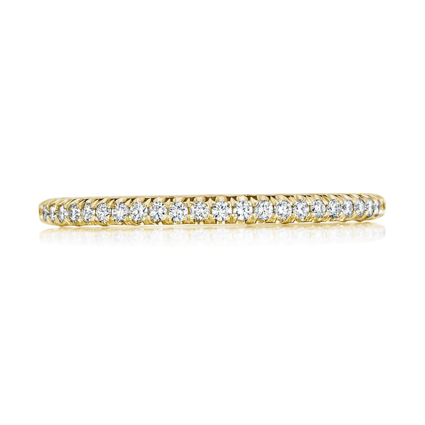 French Pavé Diamond Wedding Band - 1.5mm