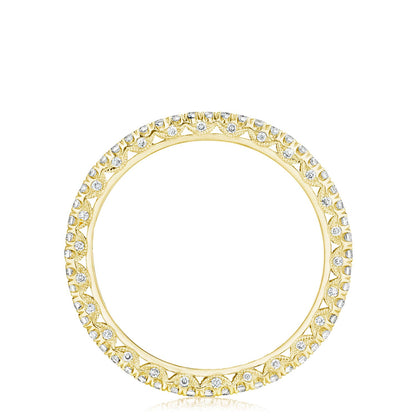 French Pavé Diamond Wedding Band - 1.5mm