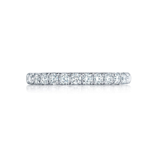 Tacori 18k White Gold Petite Crescent Diamond Wedding Band (0.65 CTW)