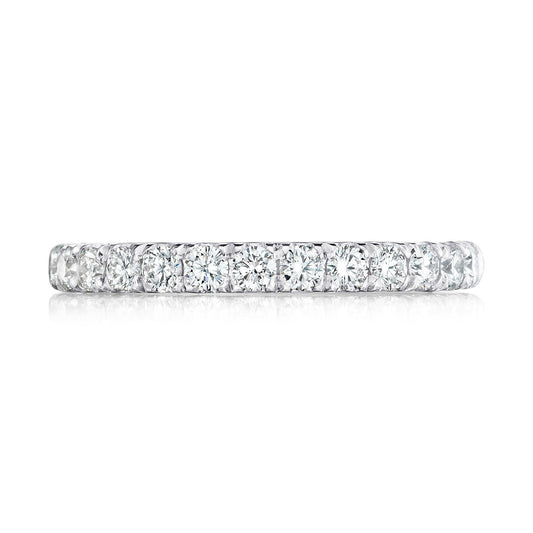 French Pavé Diamond Wedding Band - 2.5mm