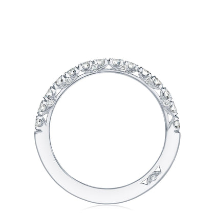 French Pavé Diamond Wedding Band - 2.5mm