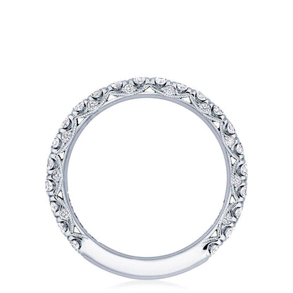 French Pavé Diamond Wedding Band - 2.5mm