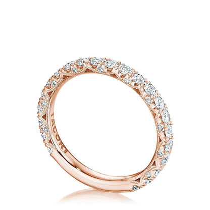 French Pavé Diamond Wedding Band - 2.5mm