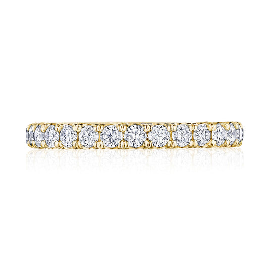French Pavé Diamond Wedding Band - 2.5mm