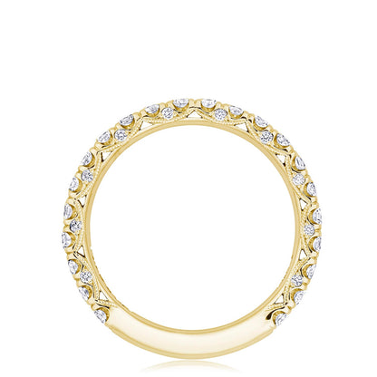 French Pavé Diamond Wedding Band - 2.5mm