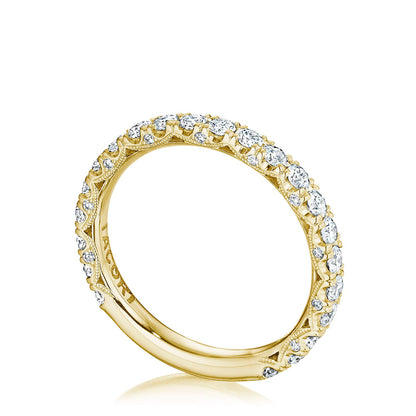 French Pavé Diamond Wedding Band - 2.5mm