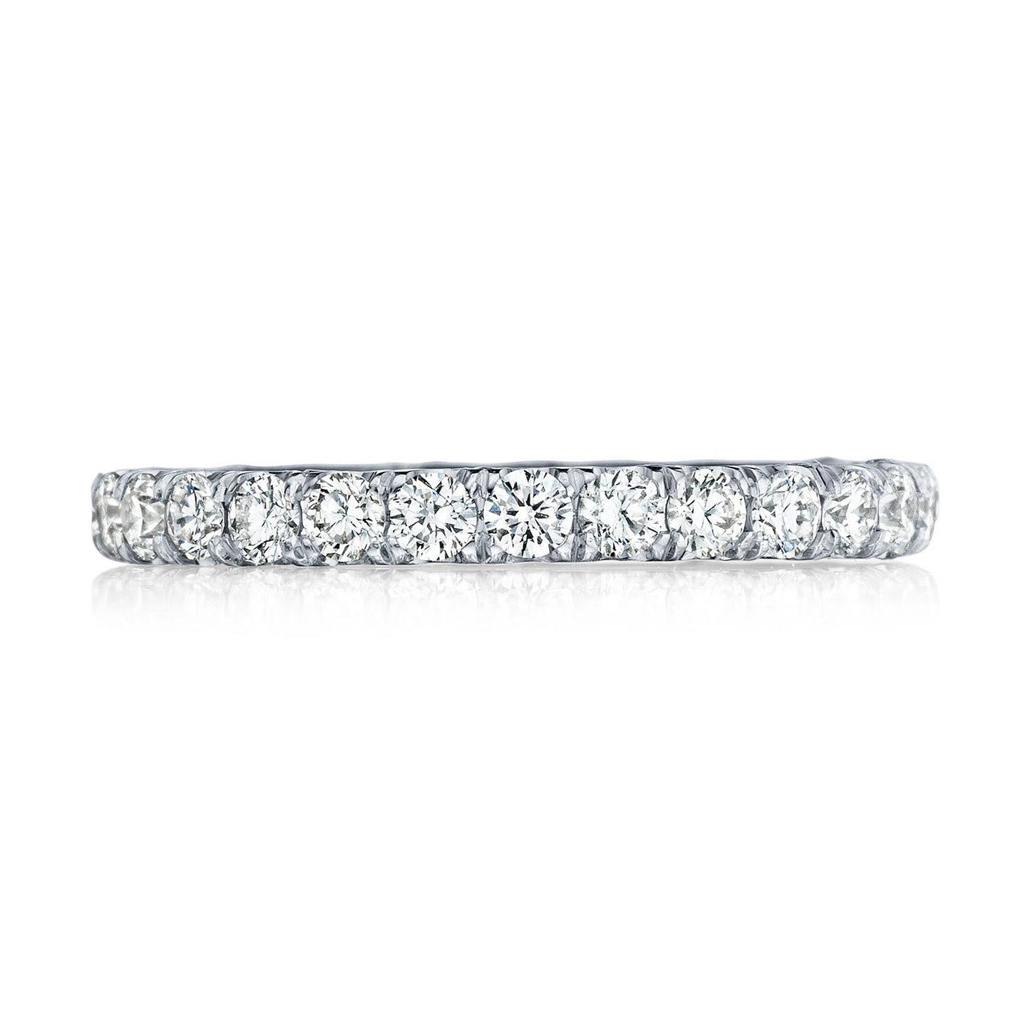 French Pavé Diamond Wedding Band - 2.5mm