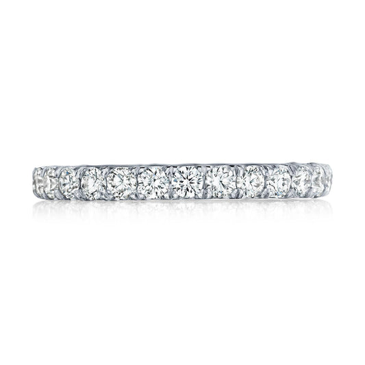 French Pavé Diamond Wedding Band - 2.5mm