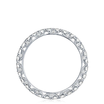 French Pavé Diamond Wedding Band - 2.5mm