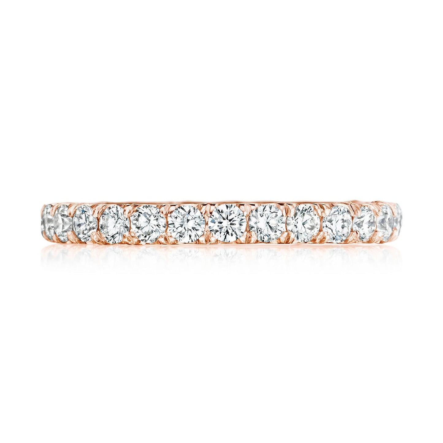 French Pavé Diamond Wedding Band - 2.5mm